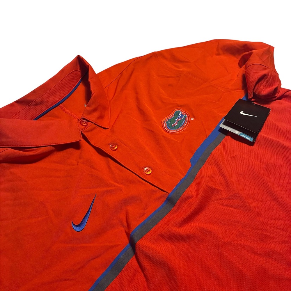 Nike Men's Orange Florida Gators Elite Polo Dri-FIT Short Sleeve Shirt Size XL